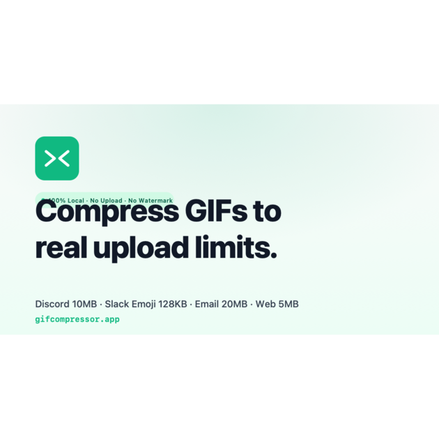 GIF Compressor — Compress GIFs Online, Free & Private